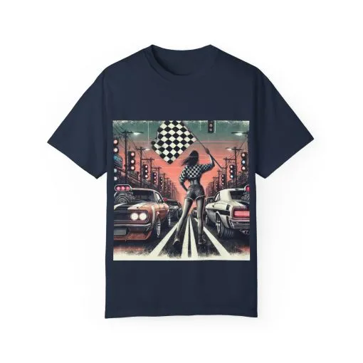 Retro Racing Flag T-Shirt - Unisex Garment-Dyed Tee for Car Enthusiasts - Image 17