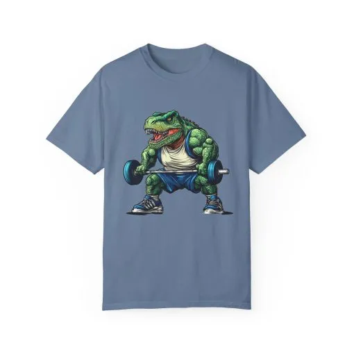 Gym Dinosaur Unisex Garment-Dyed T-Shirt - Fitness Tee for Workout Enthusiasts - Image 26