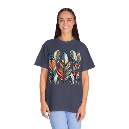 Bohemian Feathers Unisex T-Shirt - Artistic Nature Design - Image 53