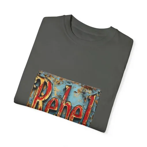 Rebel Unisex Garment-Dyed T-Shirt - Vintage Style Graphic Tee - Image 10