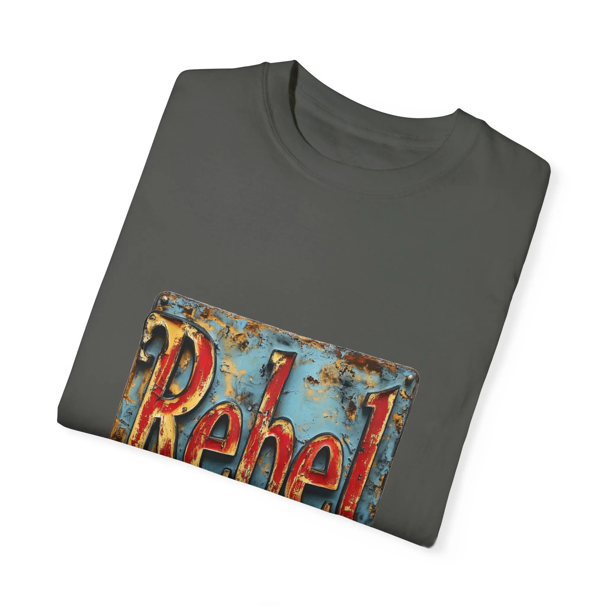 Rebel Unisex Garment-Dyed T-Shirt - Vintage Style Graphic Tee - Image 10