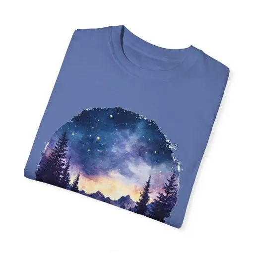 Campfire Night Sky Unisex Garment-Dyed T-Shirt - Image 14