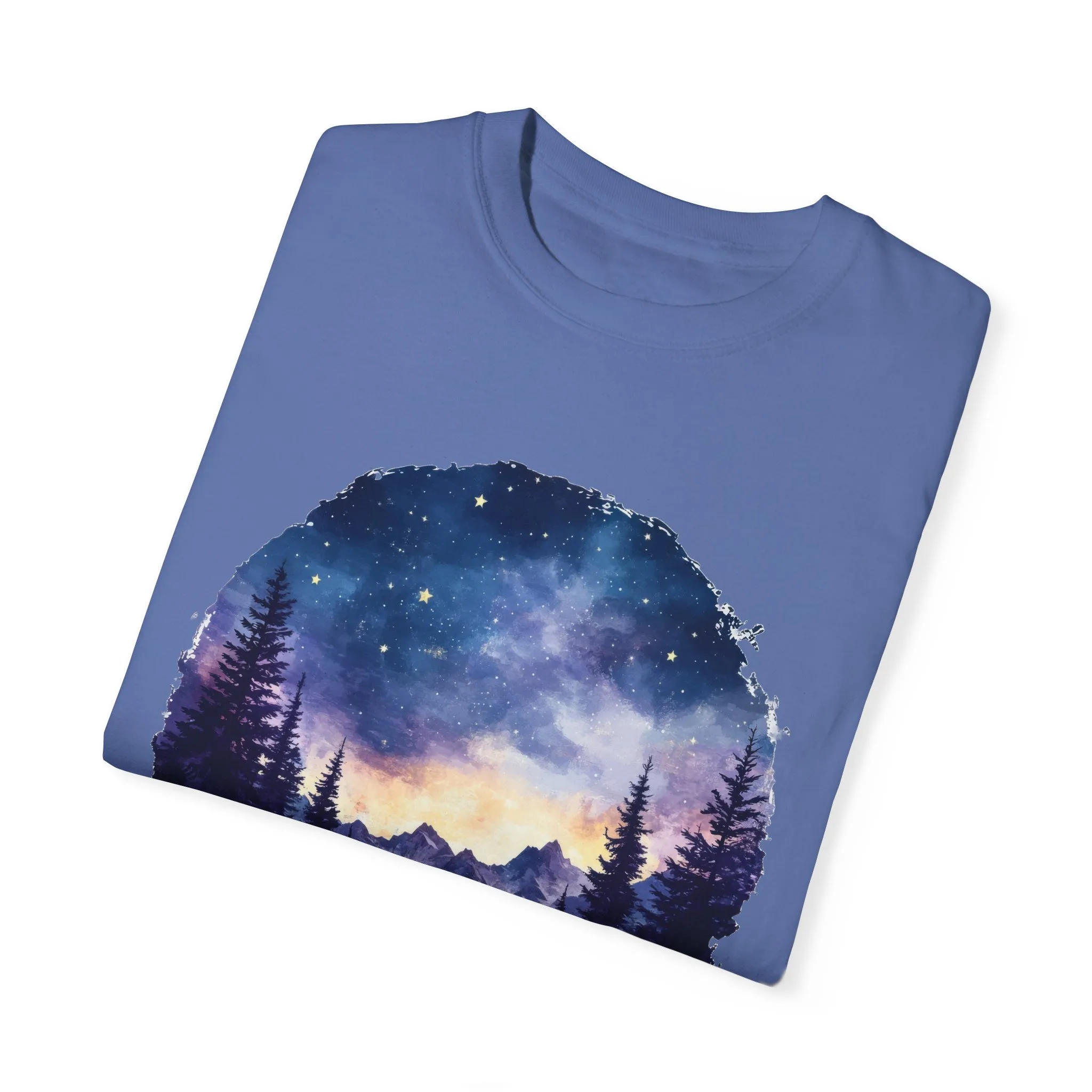Campfire Night Sky Unisex Garment-Dyed T-Shirt - Image 14