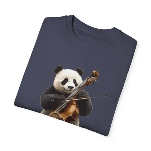 Cute Panda Playing Cello Unisex T-Shirt - Funny Animal Graphic Tee - Image 46