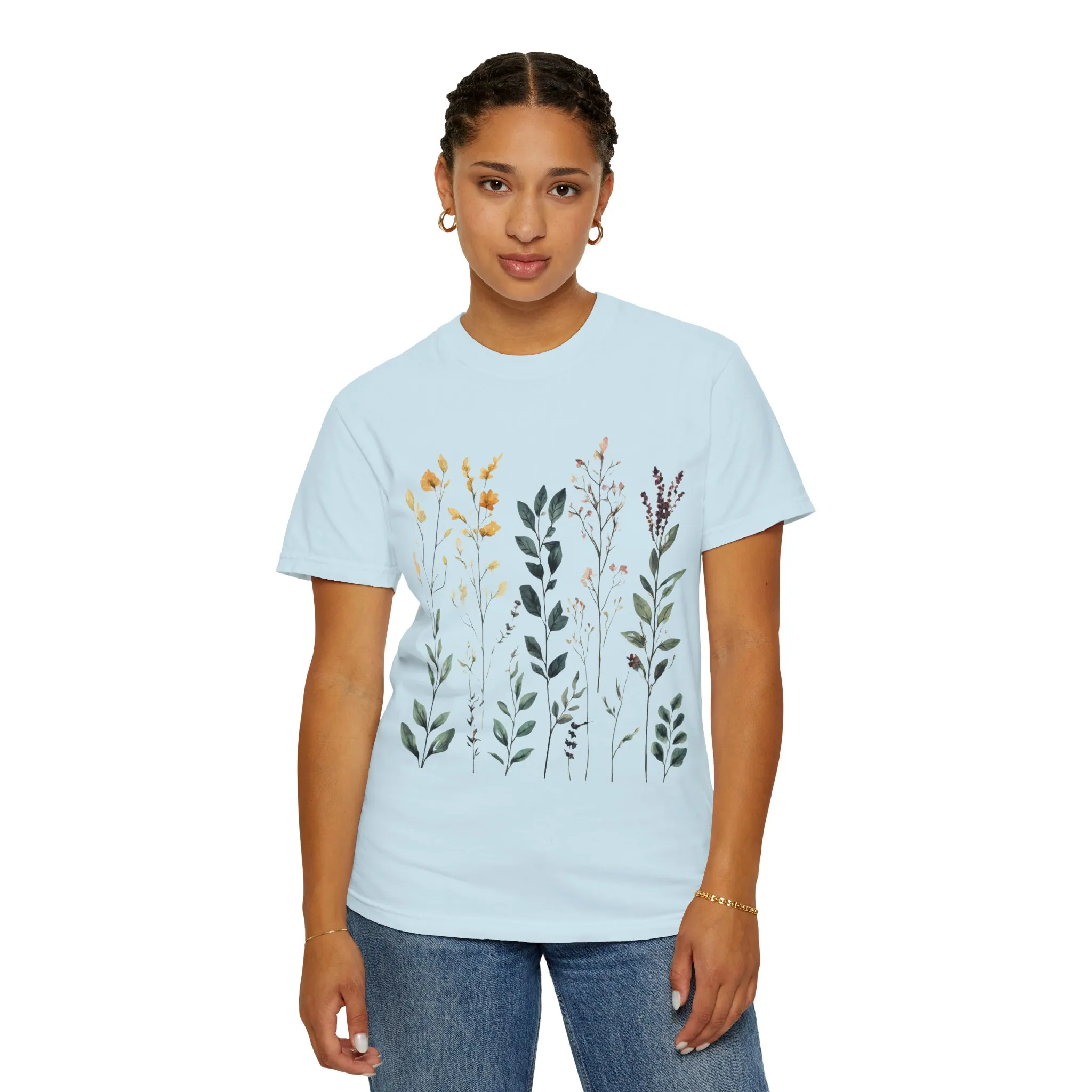 Floral Garden Unisex Garment-Dyed T-Shirt - Nature-Inspired Tee - Image 15
