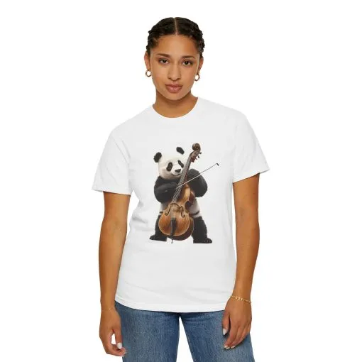 Cute Panda Playing Cello Unisex T-Shirt - Funny Animal Graphic Tee - Image 8