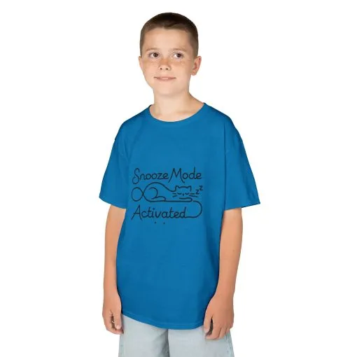 Kids 'Snooze Mode Activated' Heavy Cotton Tee - Fun Sleepy T-Shirt for Boys and Girls - Image 32