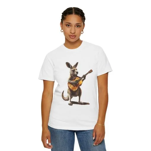 Funny Kangaroo Playing Guitar Unisex T-shirt - Image 8