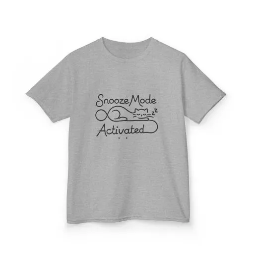 Kids 'Snooze Mode Activated' Heavy Cotton Tee - Fun Sleepy T-Shirt for Boys and Girls - Image 10