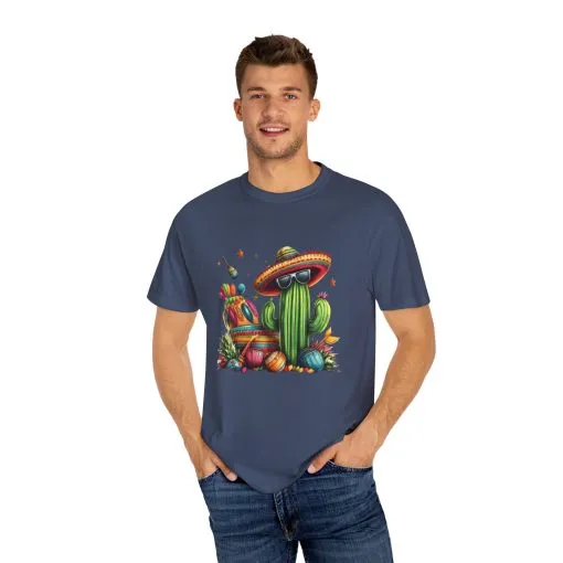 Vibrant Cactus Fiesta T-Shirt - Unisex Garment-Dyed Tee for Summer Celebrations - Image 47