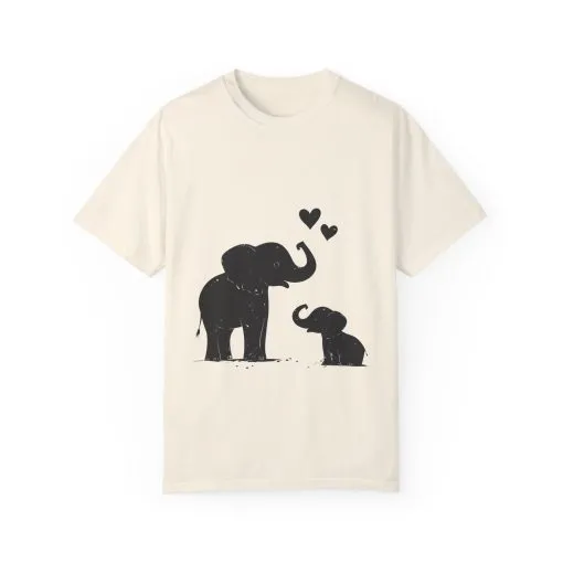 Heartwarming Elephant Love Unisex T-Shirt - Image 13