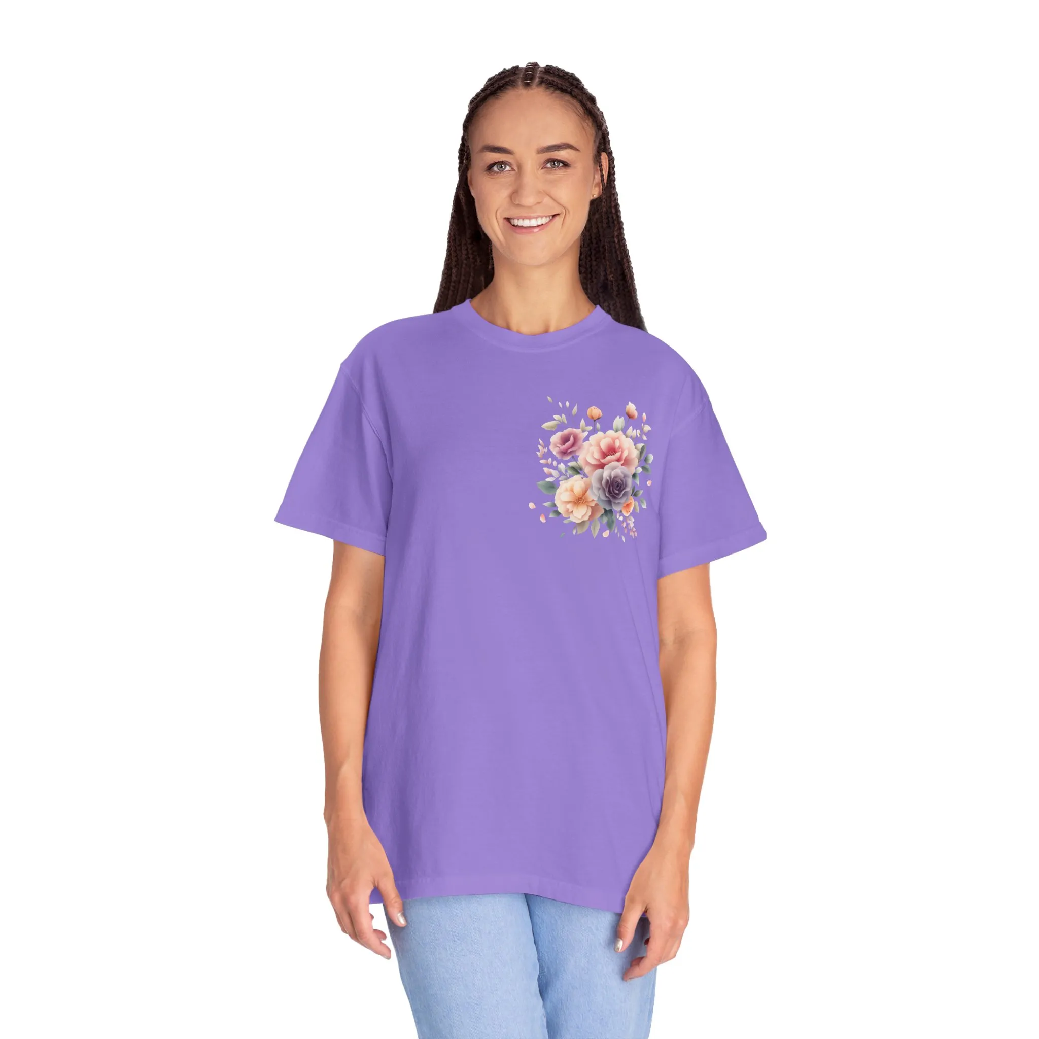 Floral Unisex Garment-Dyed T-shirt - Soft Summer Vibes - Image 31