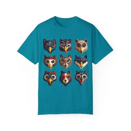 Wild Animal Masks Unisex Garment-Dyed T-Shirt - Image 9