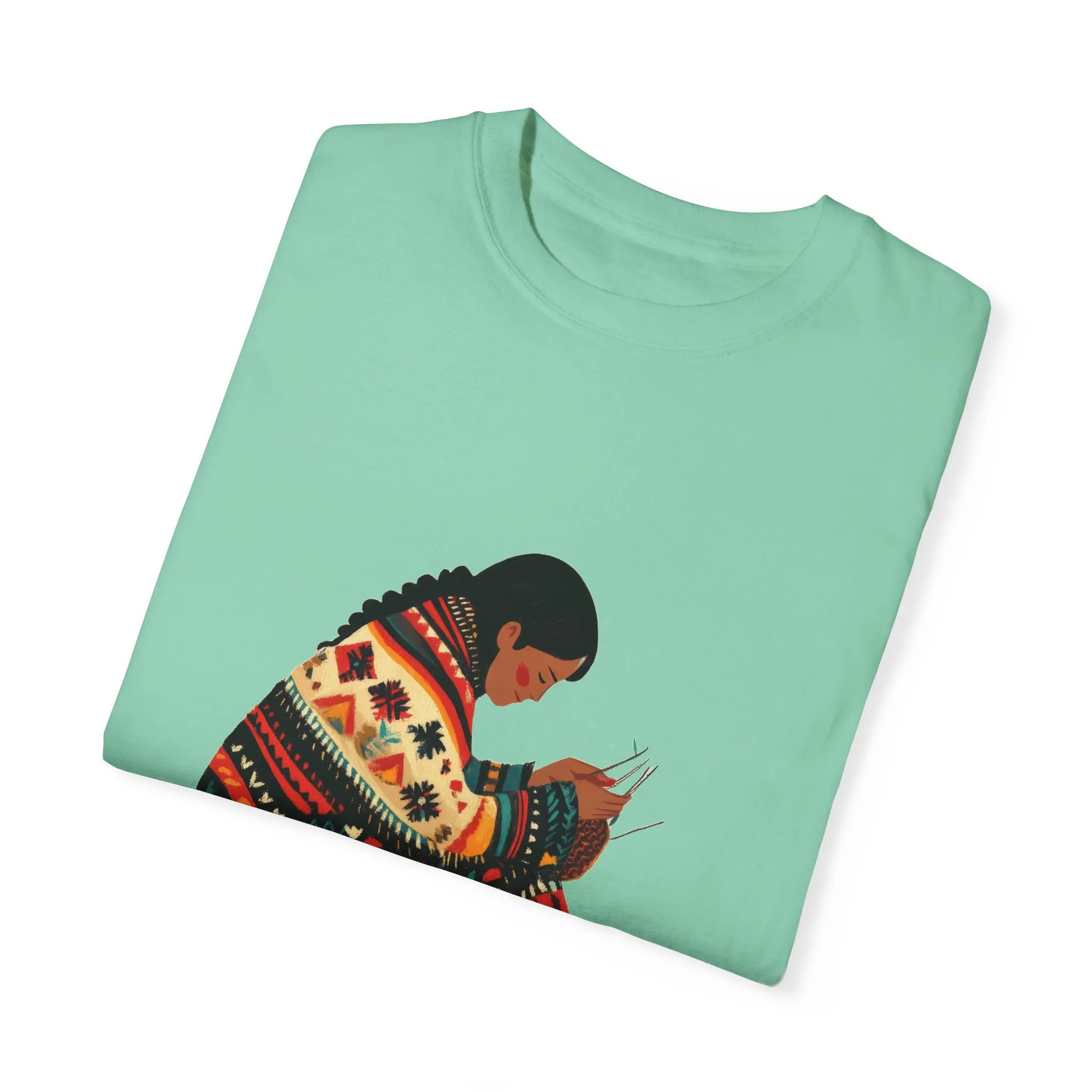 Cultural Heritage Unisex Garment-Dyed T-Shirt - Artisan Design - Image 18