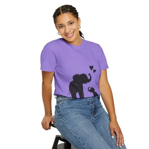 Heartwarming Elephant Love Unisex T-Shirt - Image 44