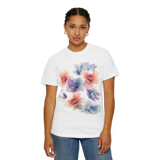 Floral Print Unisex T-Shirt - Perfect for Spring and Casual Occasions