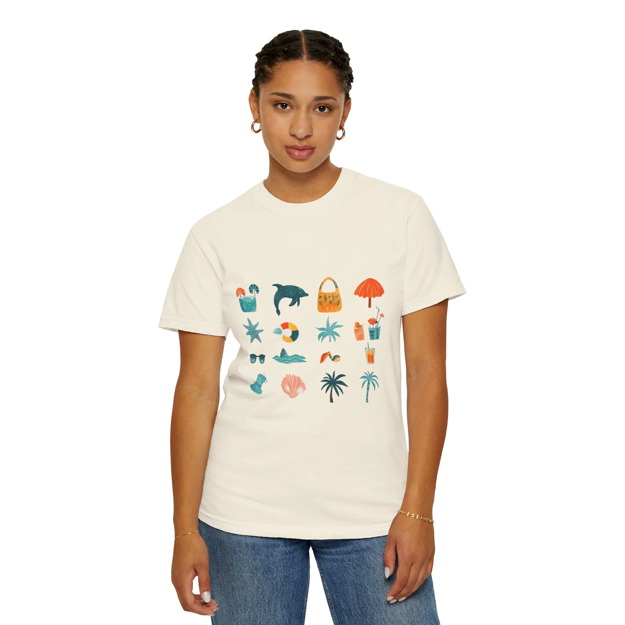Tropical Vibes Unisex Garment-Dyed T-Shirt | Beach Life Design - Image 8