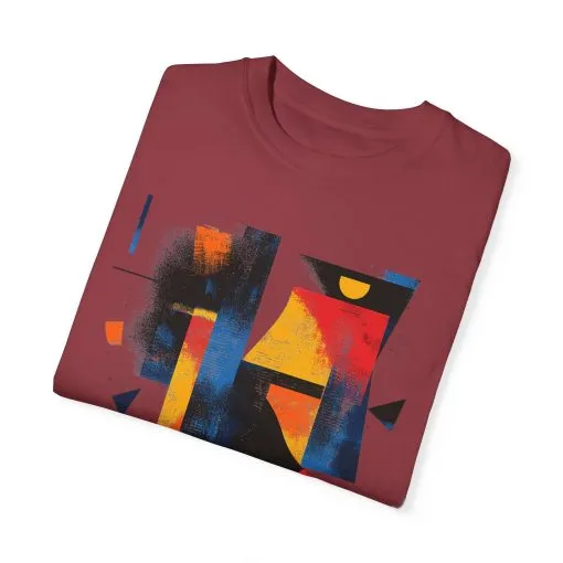 Colorful Abstract Art T-Shirt | Unisex Garment-Dyed Tee - Image 54