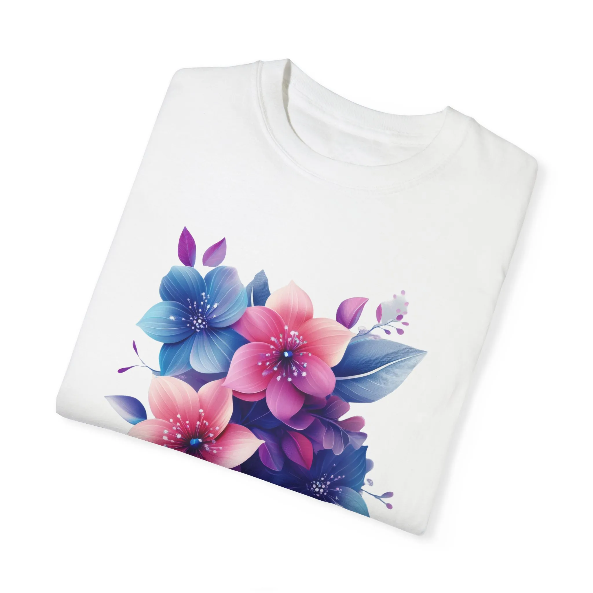Floral Vibe Unisex Garment-Dyed T-Shirt | Comfortable, Stylish Tee for Nature Lovers - Image 3