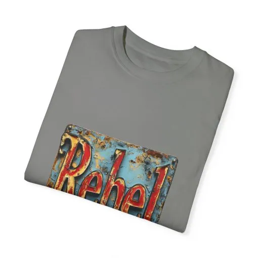 Rebel Unisex Garment-Dyed T-Shirt - Vintage Style Graphic Tee - Image 34