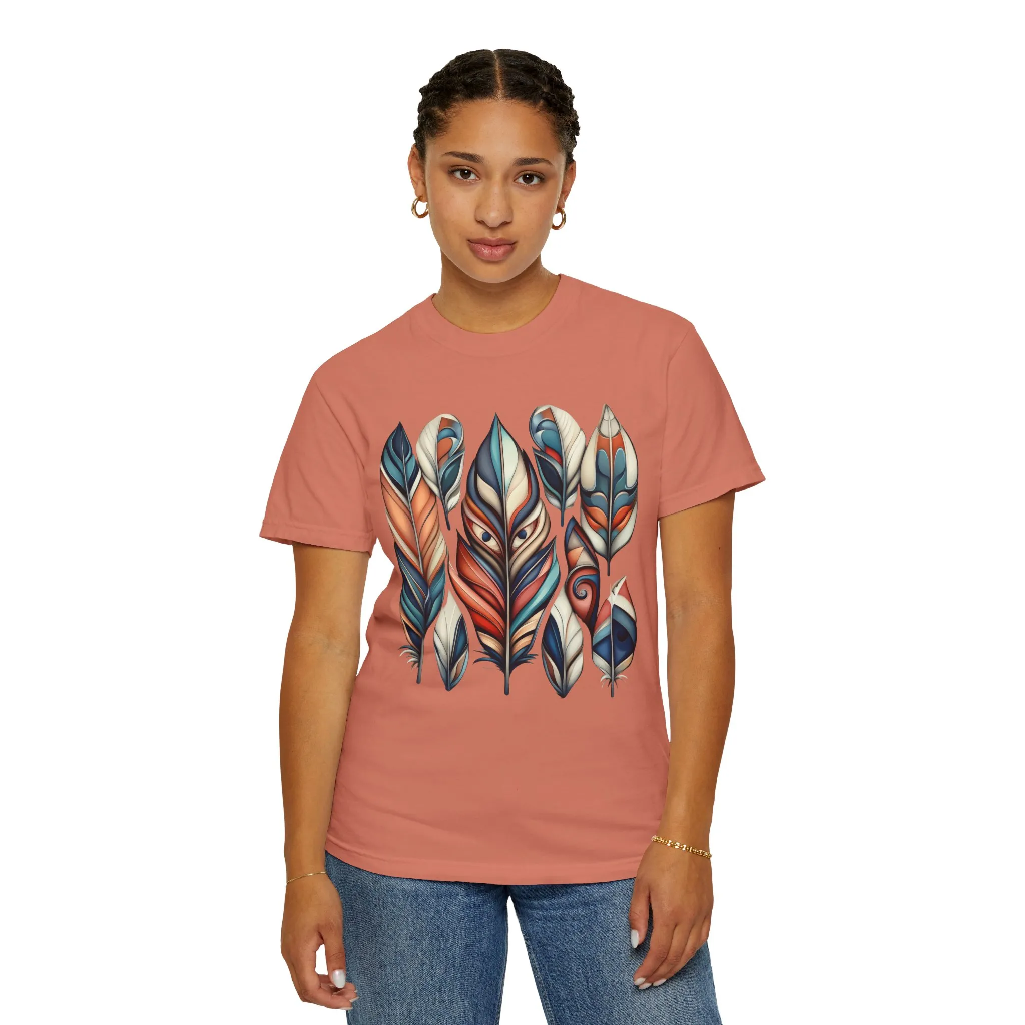 Bohemian Feathers Unisex T-Shirt - Artistic Nature Design - Image 15