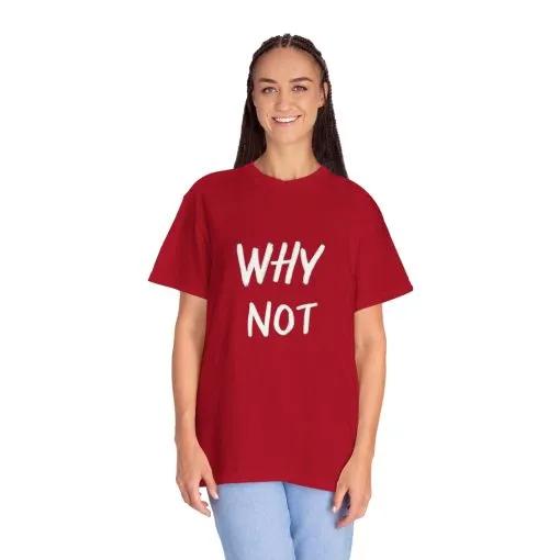 Why Not? Unisex Garment-Dyed T-Shirt - Casual Fun Statement Tee - Image 44