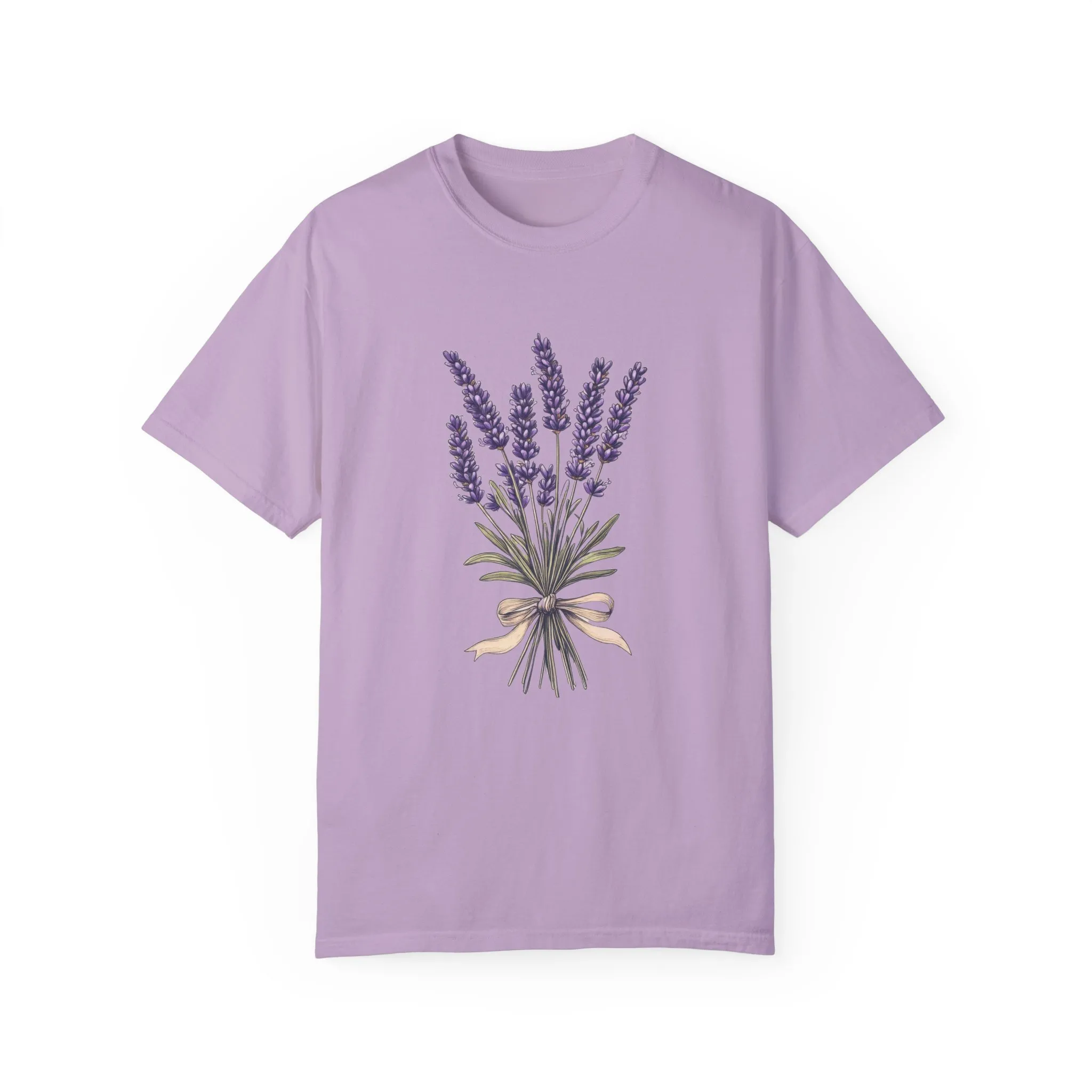 Lavender Bouquet Unisex Garment-Dyed T-Shirt - Nature-Inspired Tee for Relaxation and Everyday Comfort - Image 25