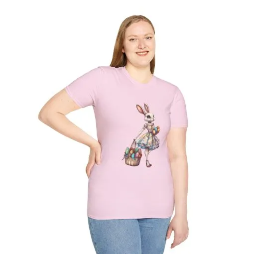 Easter Bunny Softstyle Unisex T-Shirt - Cute Spring Design for Holiday Celebrations - Image 4