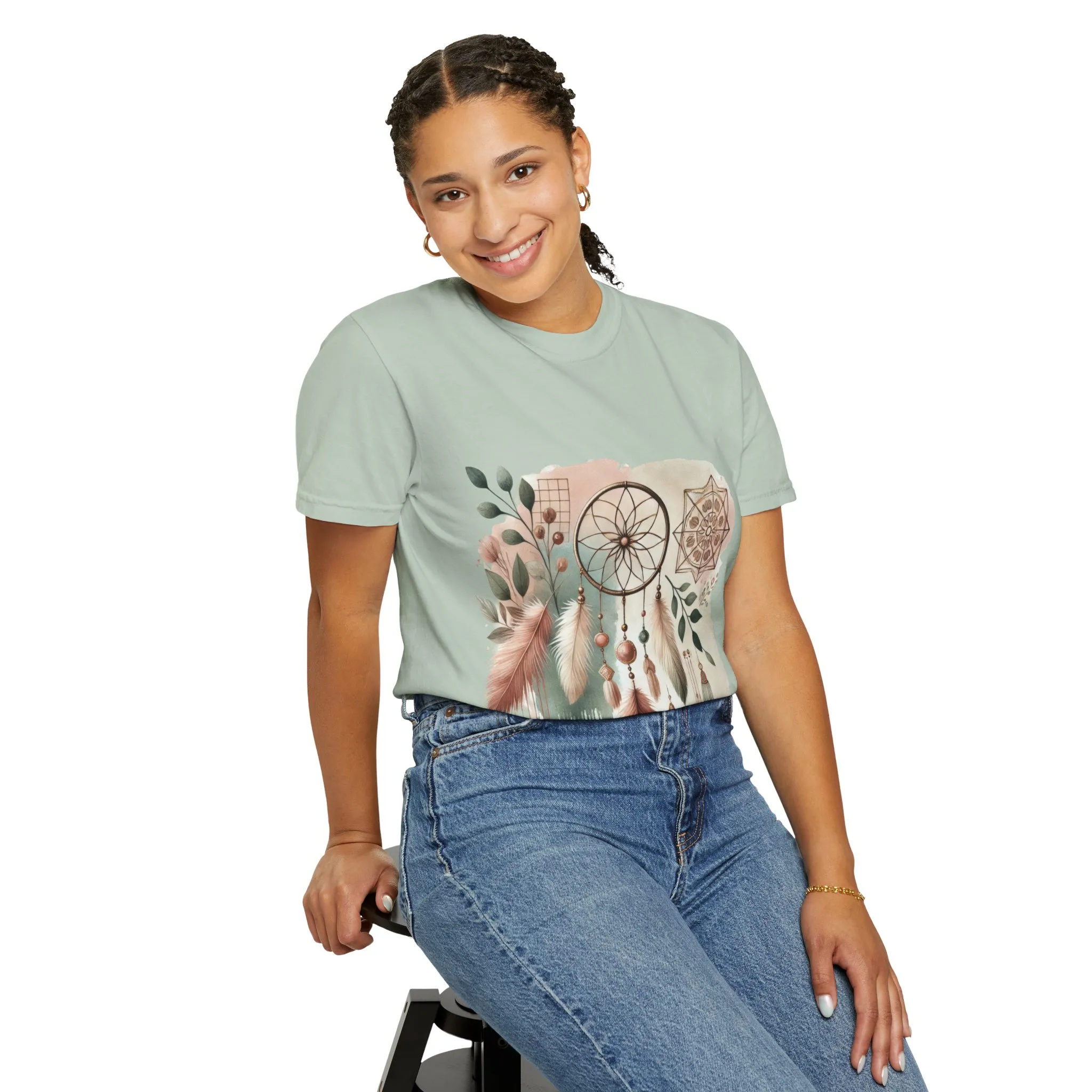 Dreamcatcher Boho T-Shirt | Unisex Garment-Dyed Tee for Spiritual Vibes - Image 28