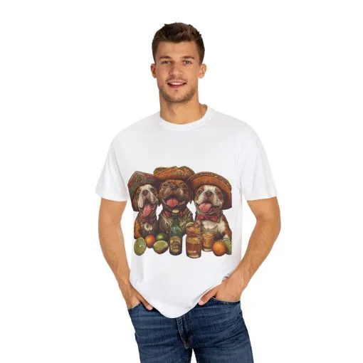 Funny Pug Party T-Shirt - Unisex Garment-Dyed Tee for Dog Lovers - Image 7