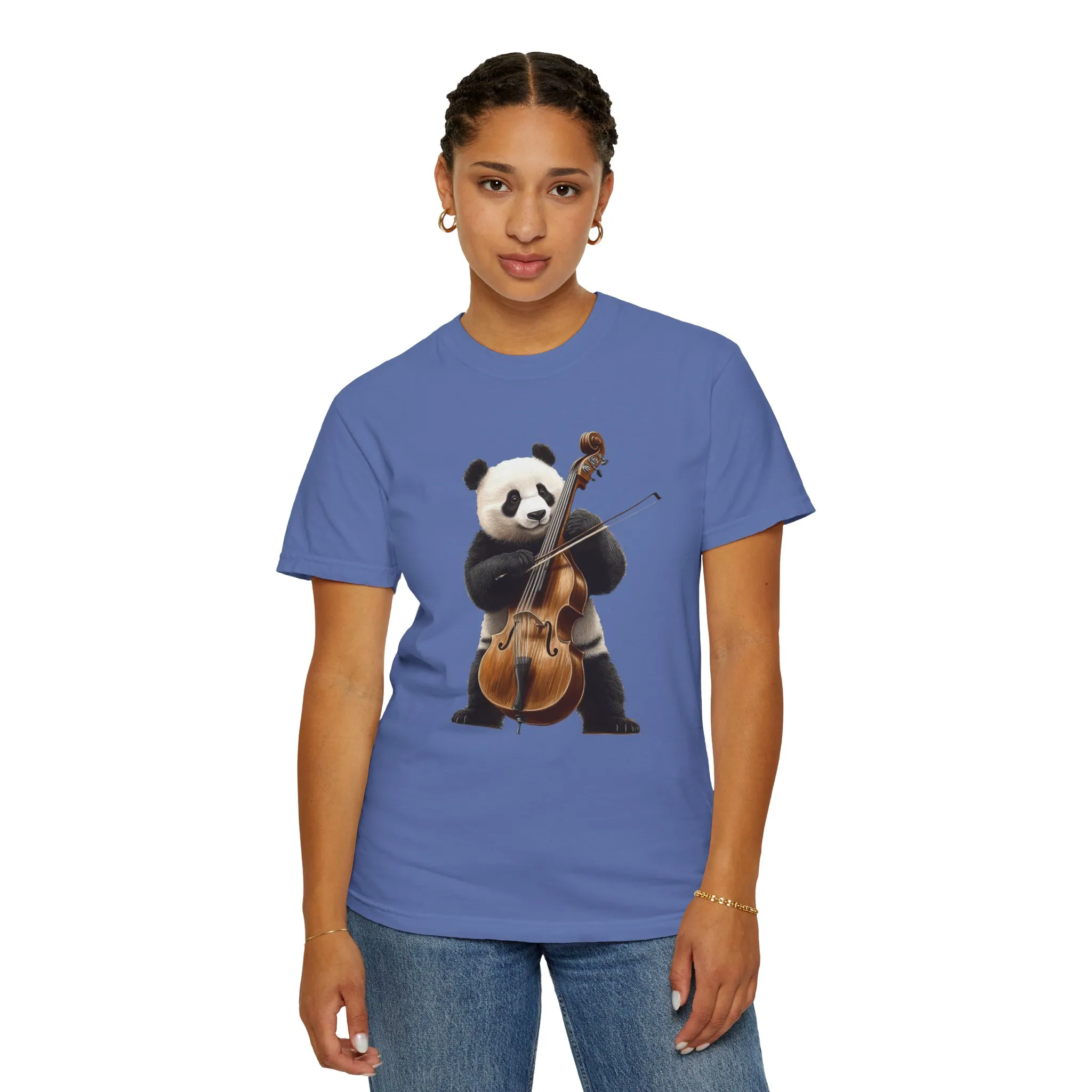 Cute Panda Playing Cello Unisex T-Shirt - Funny Animal Graphic Tee - Image 36