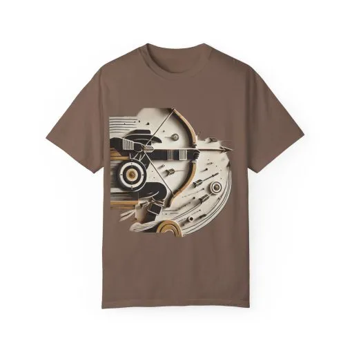 Retro-Inspired Unisex Garment-Dyed T-Shirt - Vintage Graphic Design