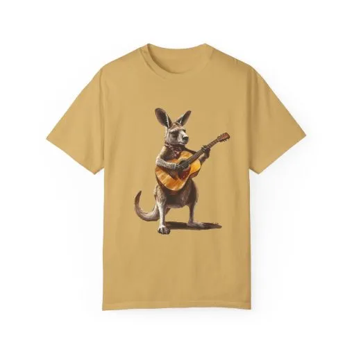 Funny Kangaroo Playing Guitar Unisex T-shirt - Image 9