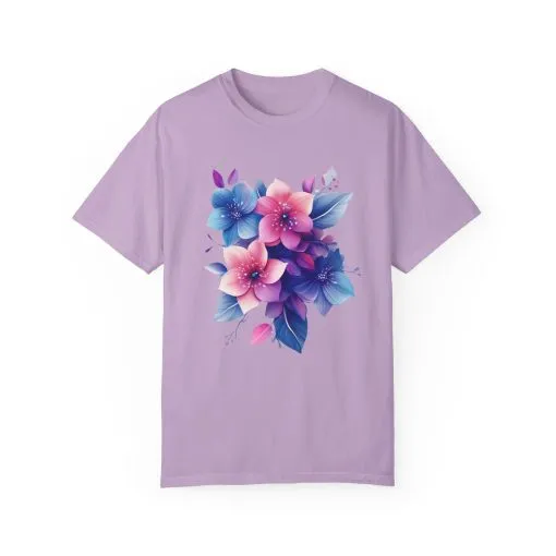 Floral Vibe Unisex Garment-Dyed T-Shirt | Comfortable, Stylish Tee for Nature Lovers - Image 31