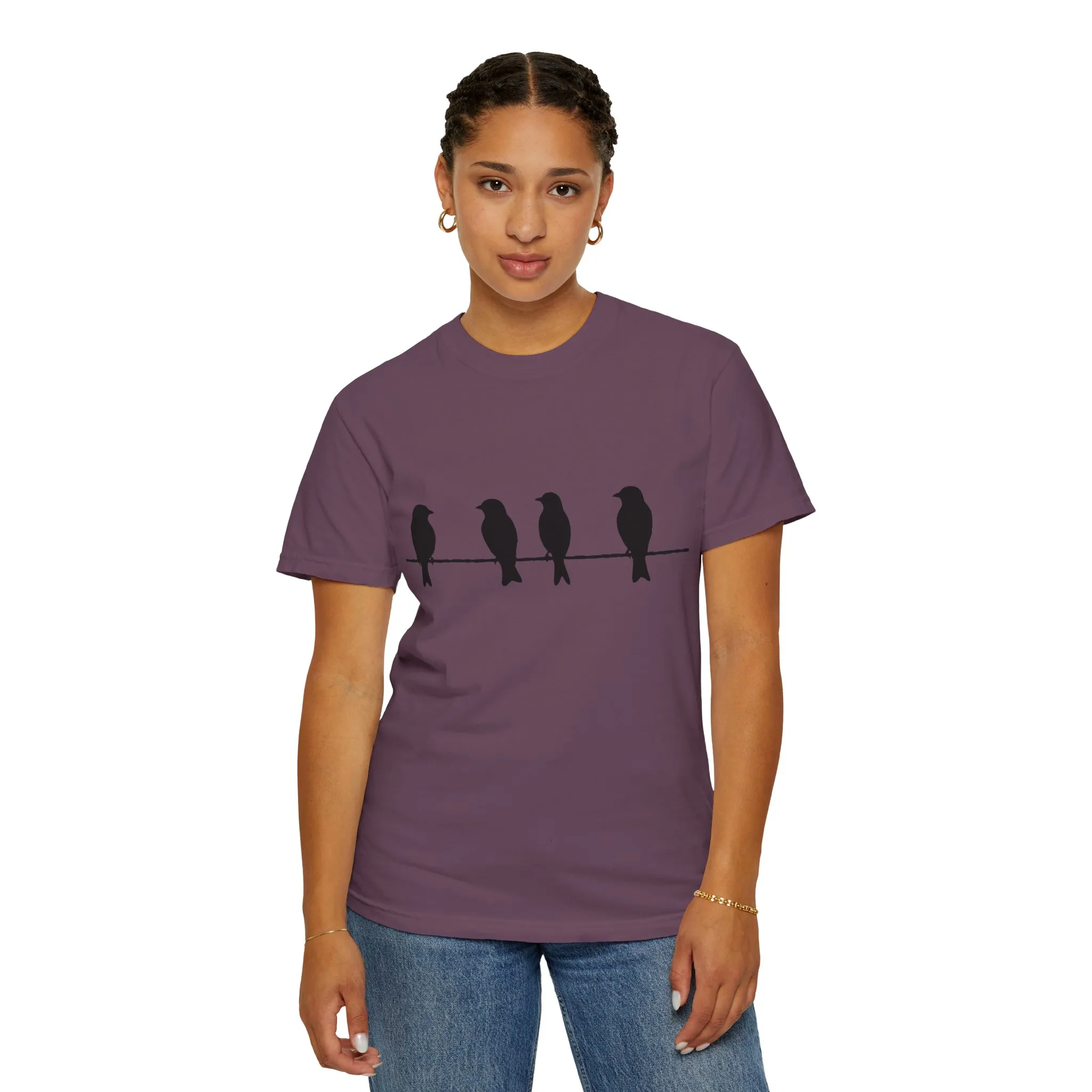 Minimalist Bird Silhouette Unisex T-Shirt - Image 36