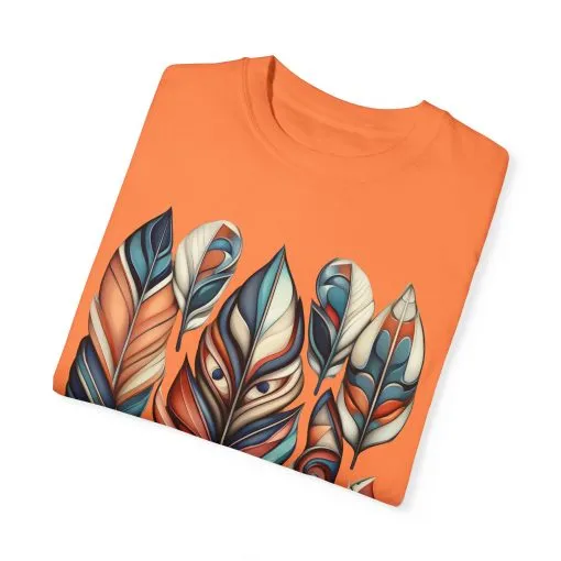 Bohemian Feathers Unisex T-Shirt - Artistic Nature Design - Image 7
