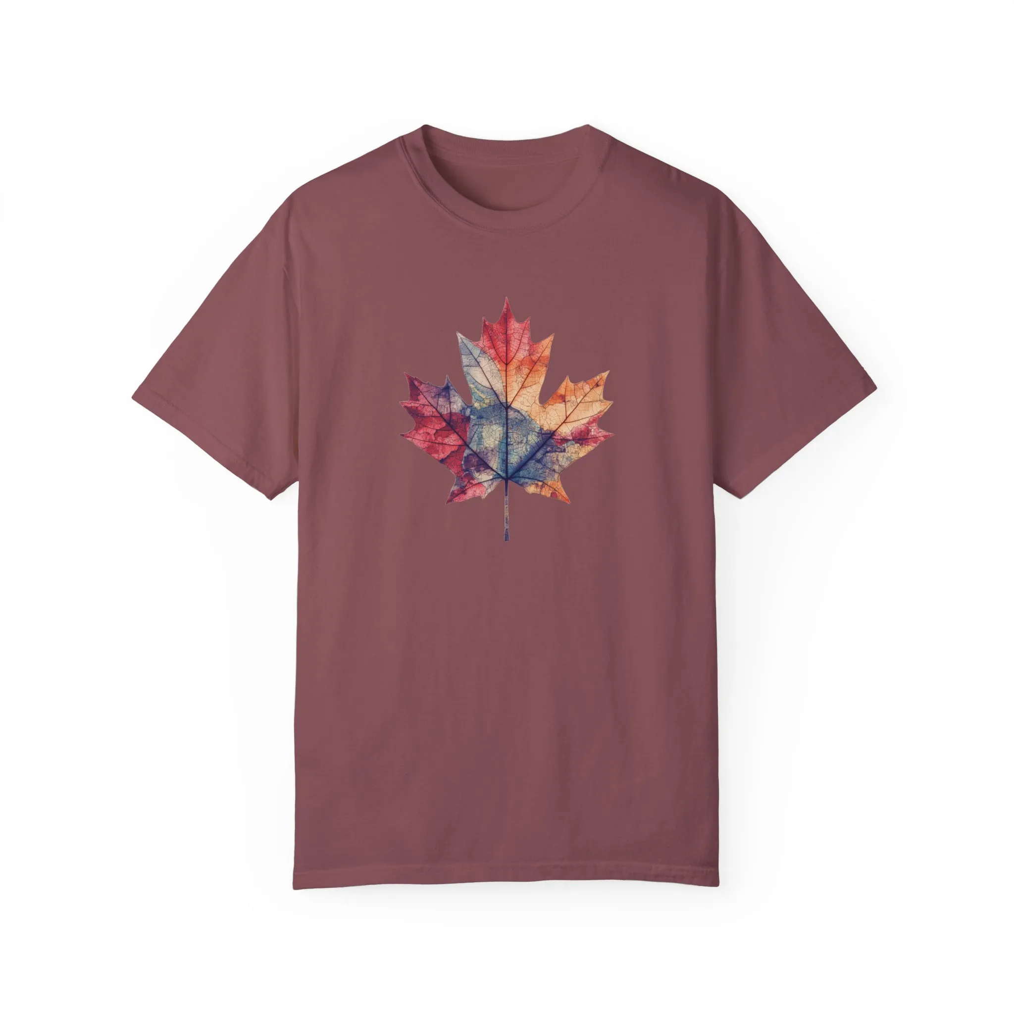 Autumn Maple Leaf Unisex Garment-Dyed T-Shirt - Image 9