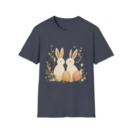 Easter Bunny Graphic Unisex Softstyle T-Shirt - Image 45