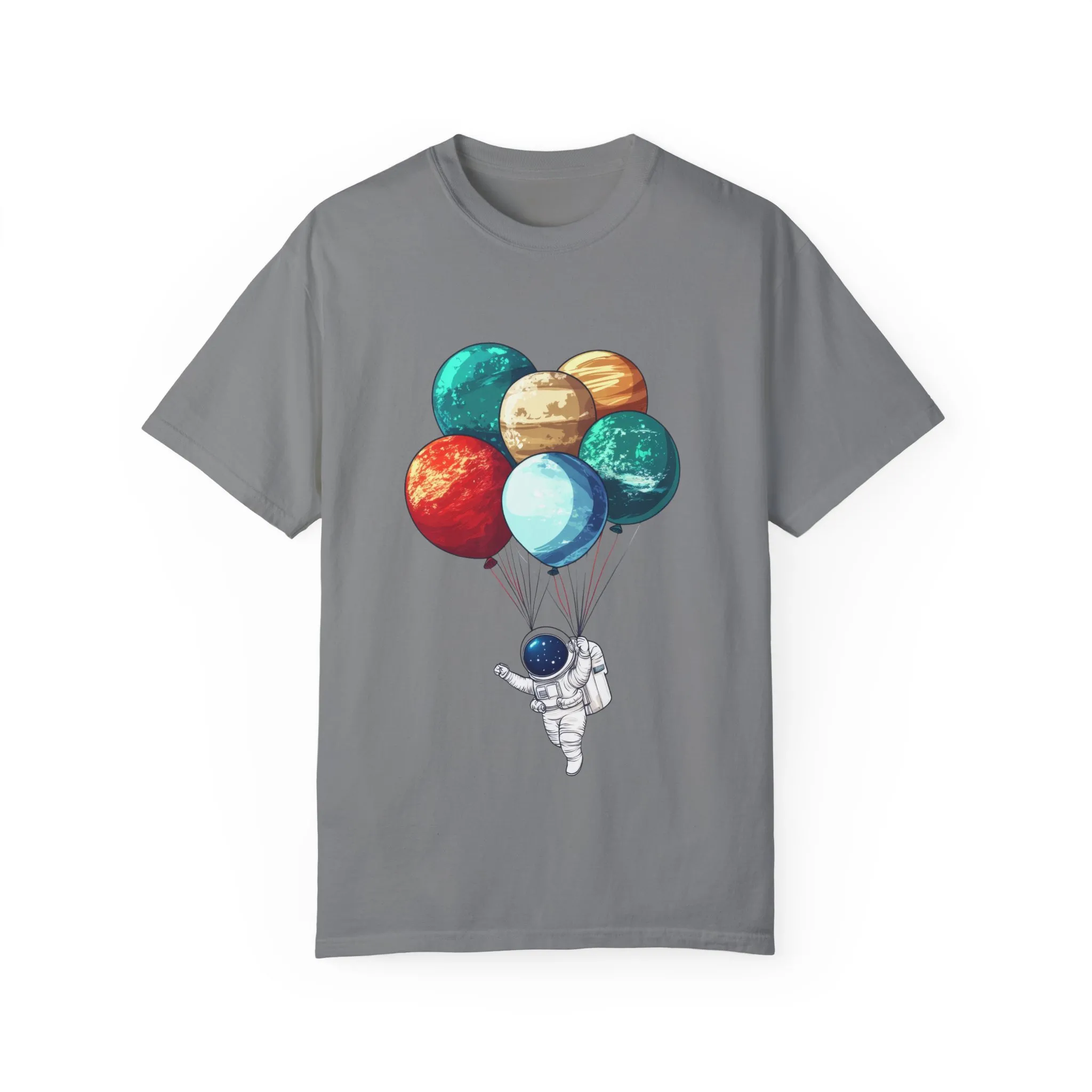 Astronauts and Planets Graphic T-Shirt - Unisex Garment-Dyed Tee - Image 5