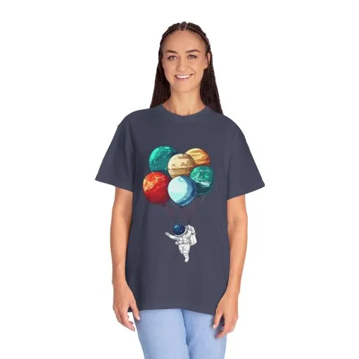 Astronauts and Planets Graphic T-Shirt - Unisex Garment-Dyed Tee - Image 28