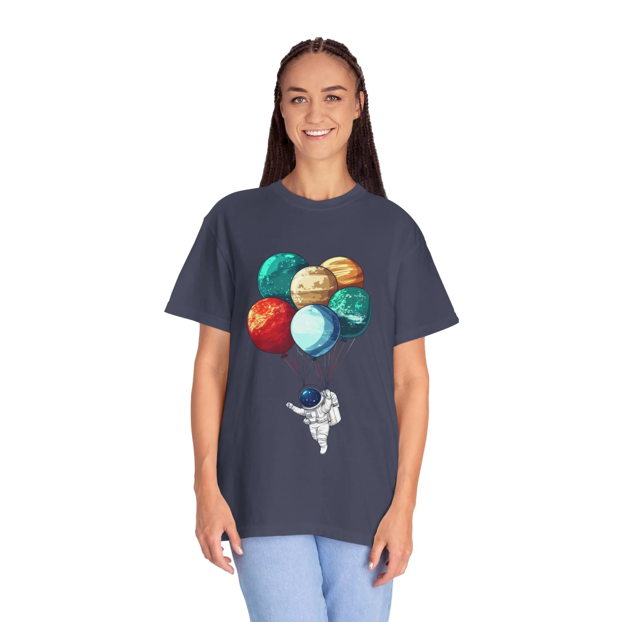 Astronauts and Planets Graphic T-Shirt - Unisex Garment-Dyed Tee - Image 28