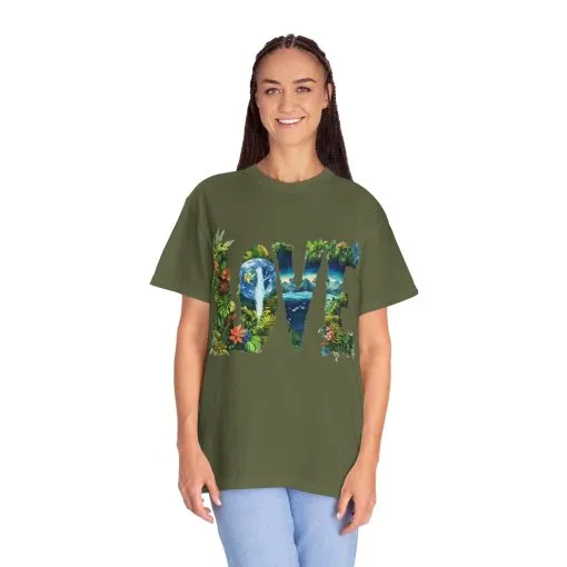 Garment-Dyed Love T-Shirt | Nature-Inspired Unisex Tee - Image 20