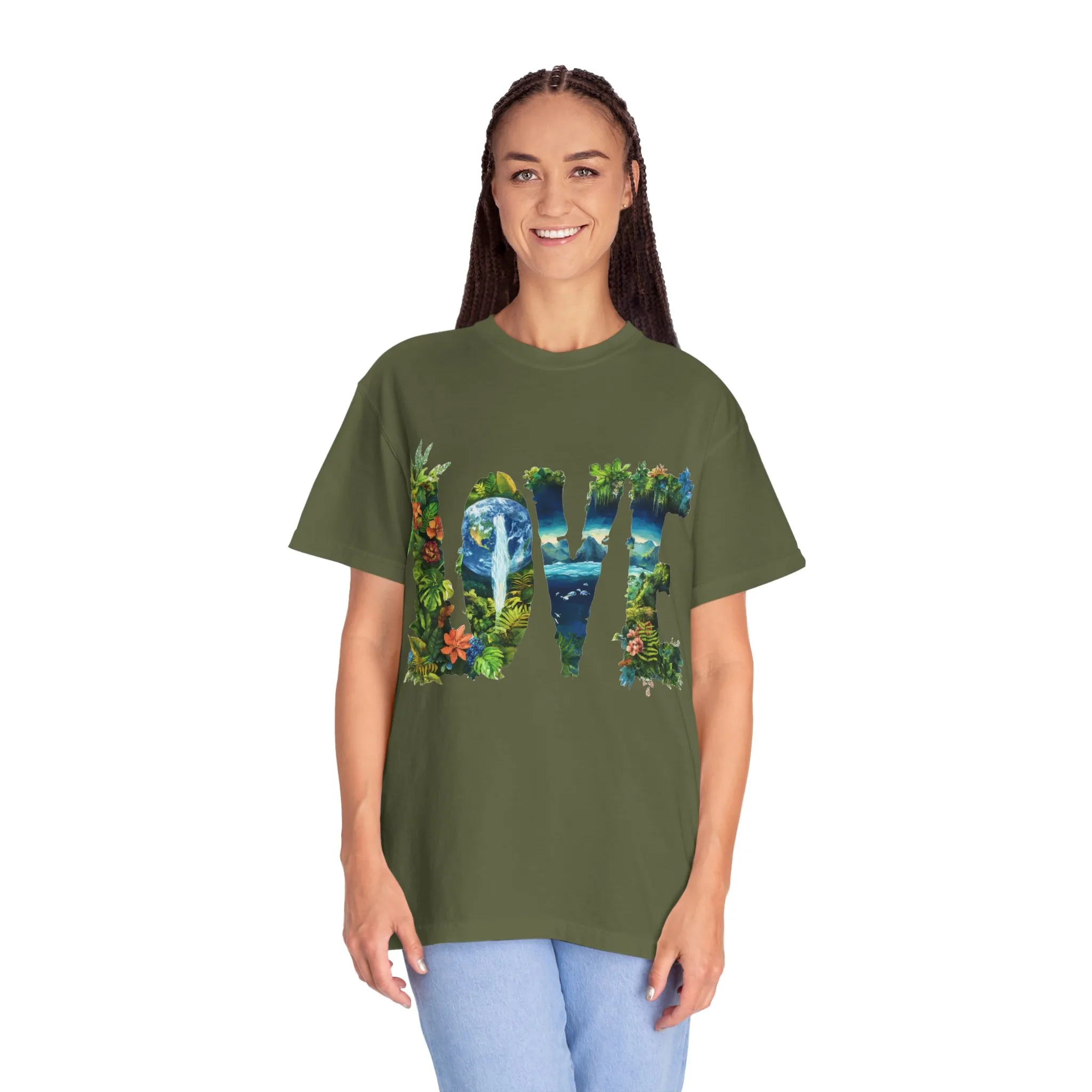 Garment-Dyed Love T-Shirt | Nature-Inspired Unisex Tee - Image 20