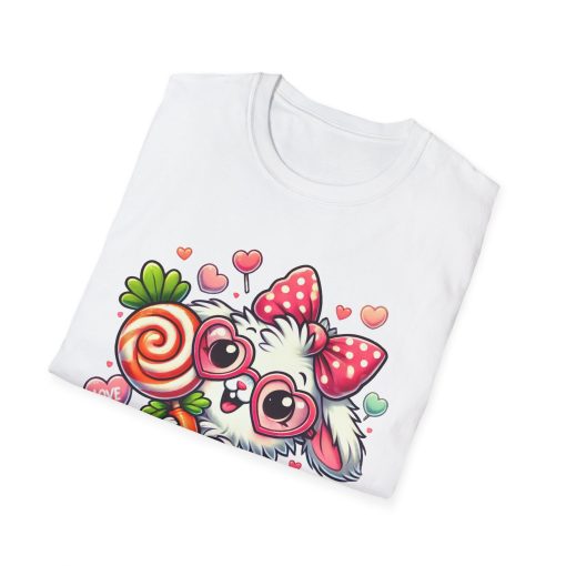 Cute Bunny Love Unisex Softstyle T-Shirt - Perfect for Valentine's Day and Spring Celebrations - Image 8