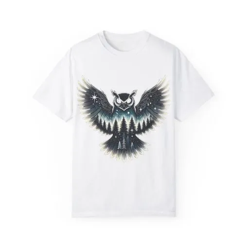 Unisex Garment-Dyed Owl T-Shirt | Nature-Inspired Design for Outdoor Lovers - Image 5