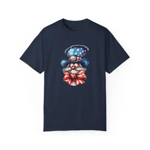Patriotic Cat Unisex Garment-Dyed T-Shirt – Festive 4th of July Vibe - Image 13