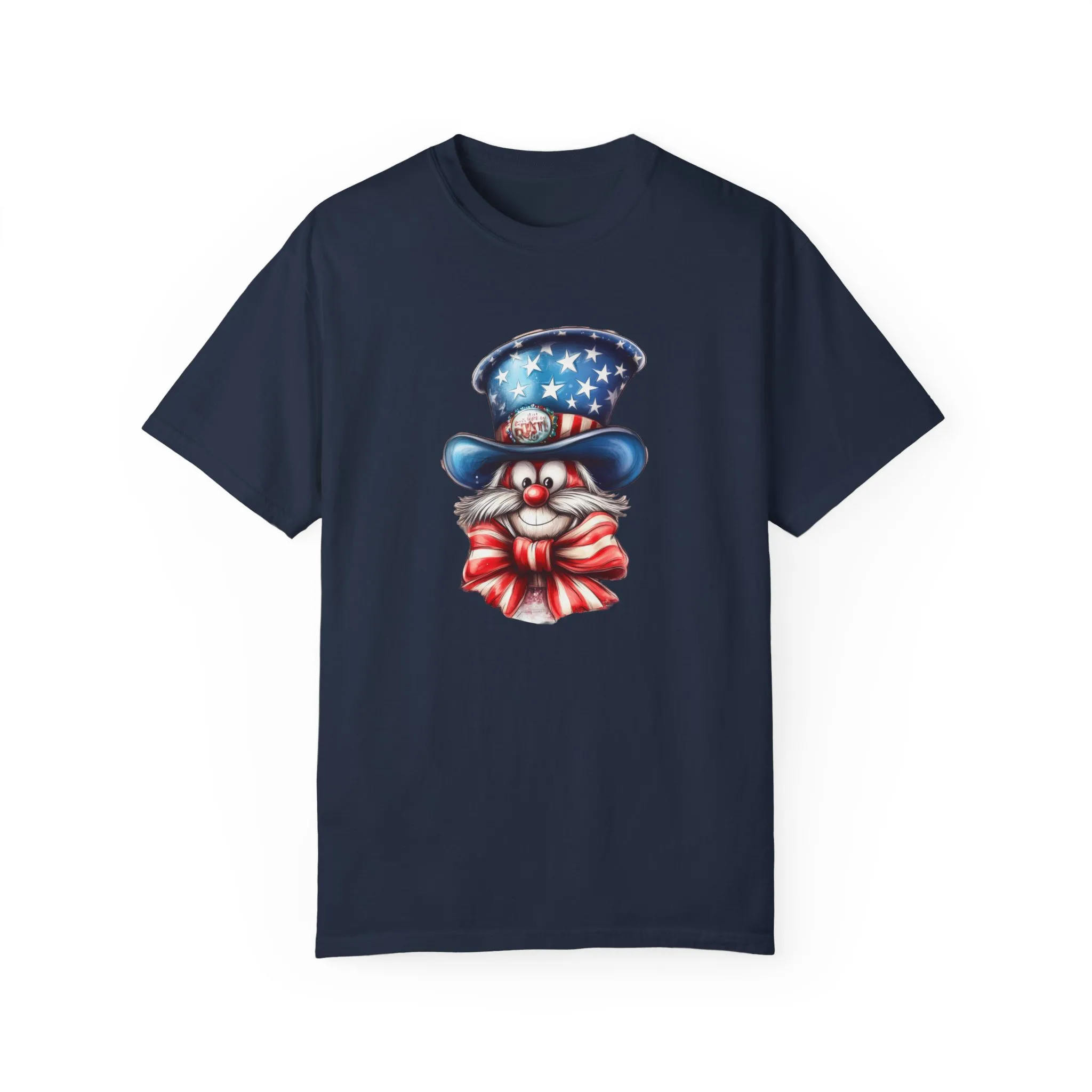 Patriotic Cat Unisex Garment-Dyed T-Shirt – Festive 4th of July Vibe - Image 13