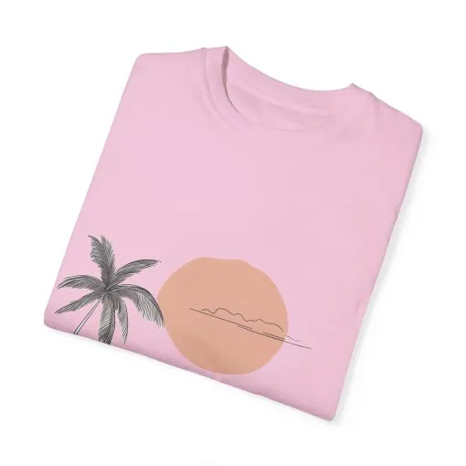 Sunset Beach Vibe Unisex Garment-Dyed T-Shirt - Image 26