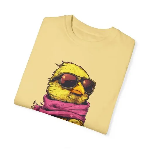 Cool Chick Unisex Garment-Dyed T-Shirt - Fun Bird Design - Image 22