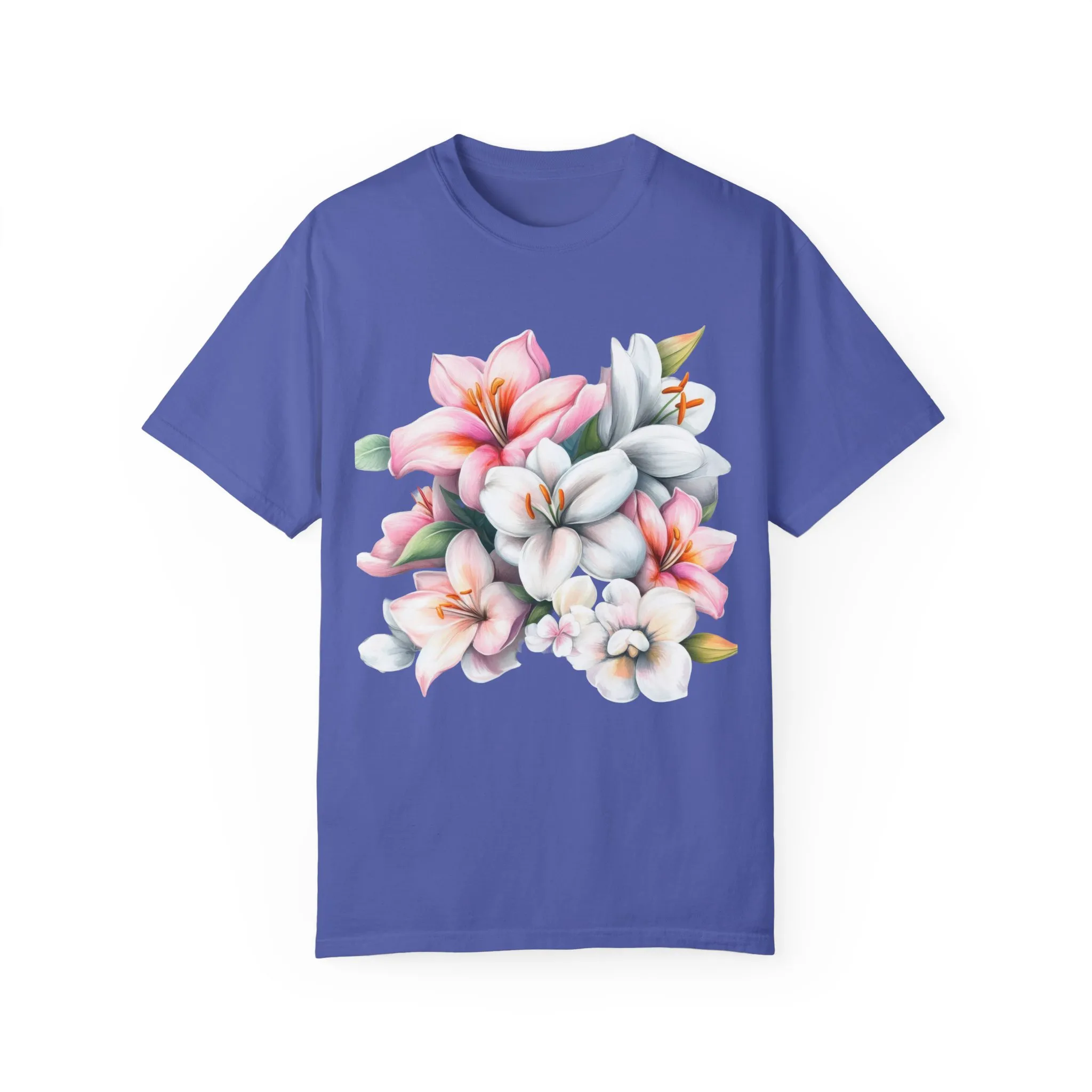 Floral Elegance Unisex Garment-Dyed T-Shirt - Perfect for Spring Celebrations - Image 29